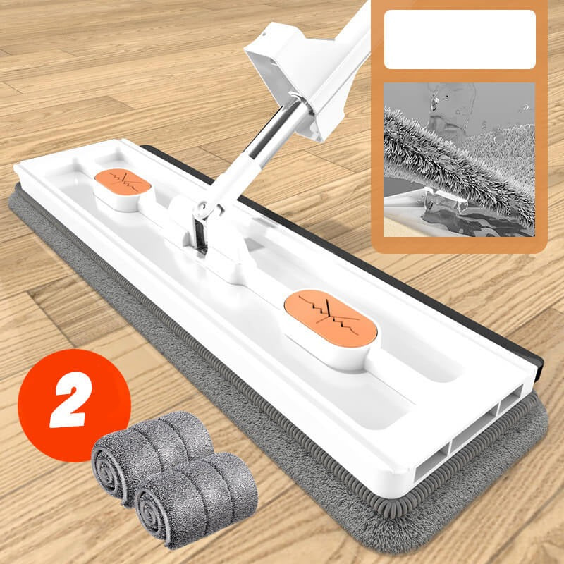 HydroClean™ 3-in-1 Mop - Built-in floor wiper - 360° rotating mop head - Built-in Dewatering Scraper