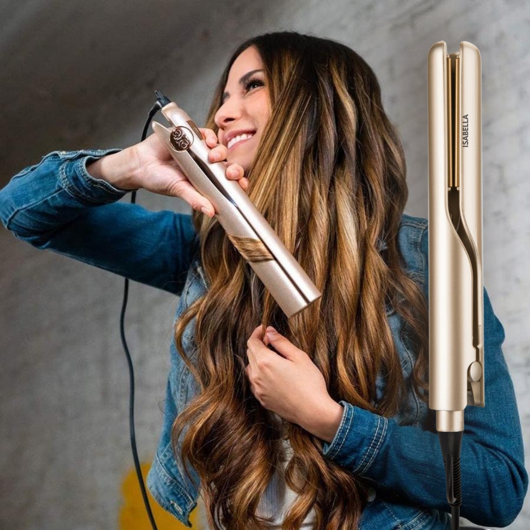 CurlPro™ Isabella - 2-in-1 Hairstyler | Curly or Straight Hair in Seconds!