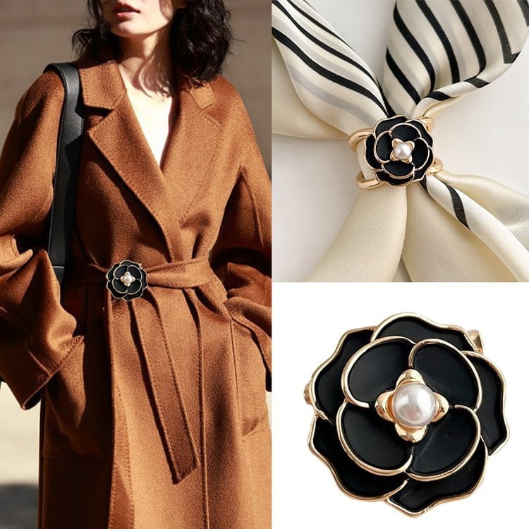 PearlLux™ Silk Scarf & Belt Buckle | Instant Elegance in Every Wear! (1+1 FREE)