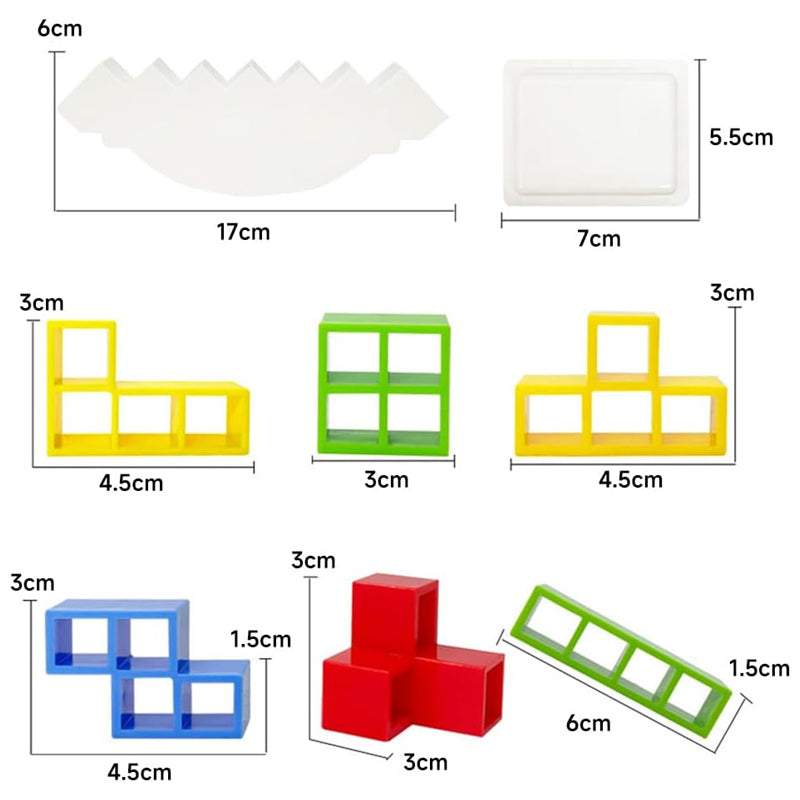 BrainBuild™ Magnetic Tetris Set - Unlock Creativity and Critical Thinking (16 PIECE SET)