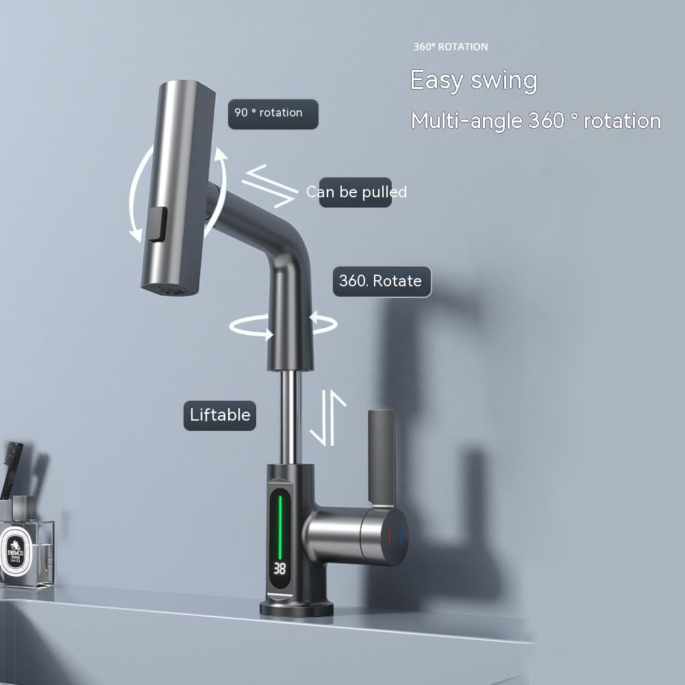 LättFlöde™ - 3-in-1 Extendable Smart Waterfall Basin Faucet - Made in Sweden