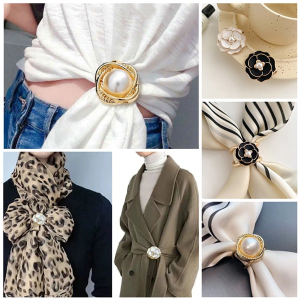 PearlLux™ Silk Scarf & Belt Buckle | Instant Elegance in Every Wear! (1+1 FREE)