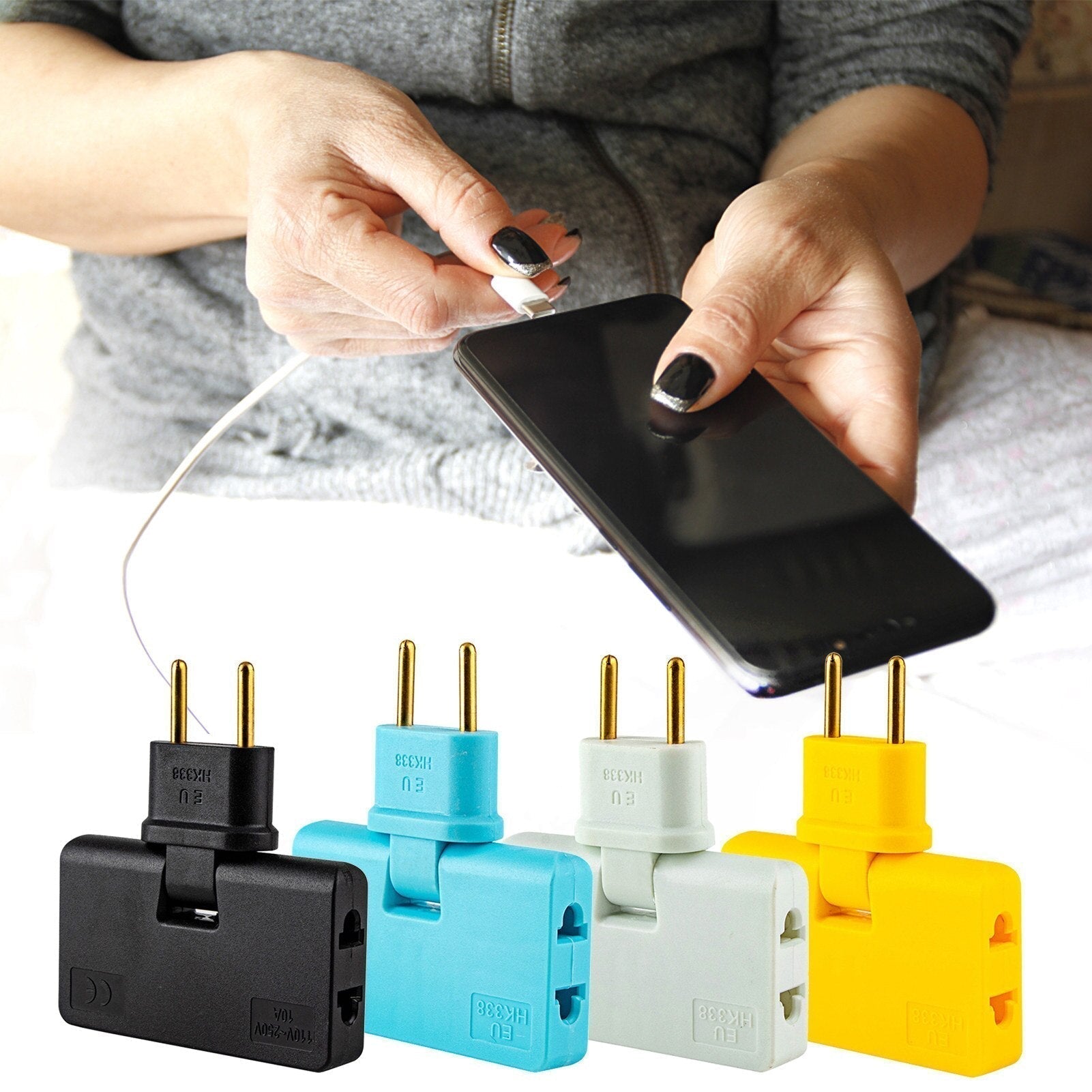 InvisiblePlug™  180º Rotatable - 3 X As Many Sockets - Ultra Thin Design