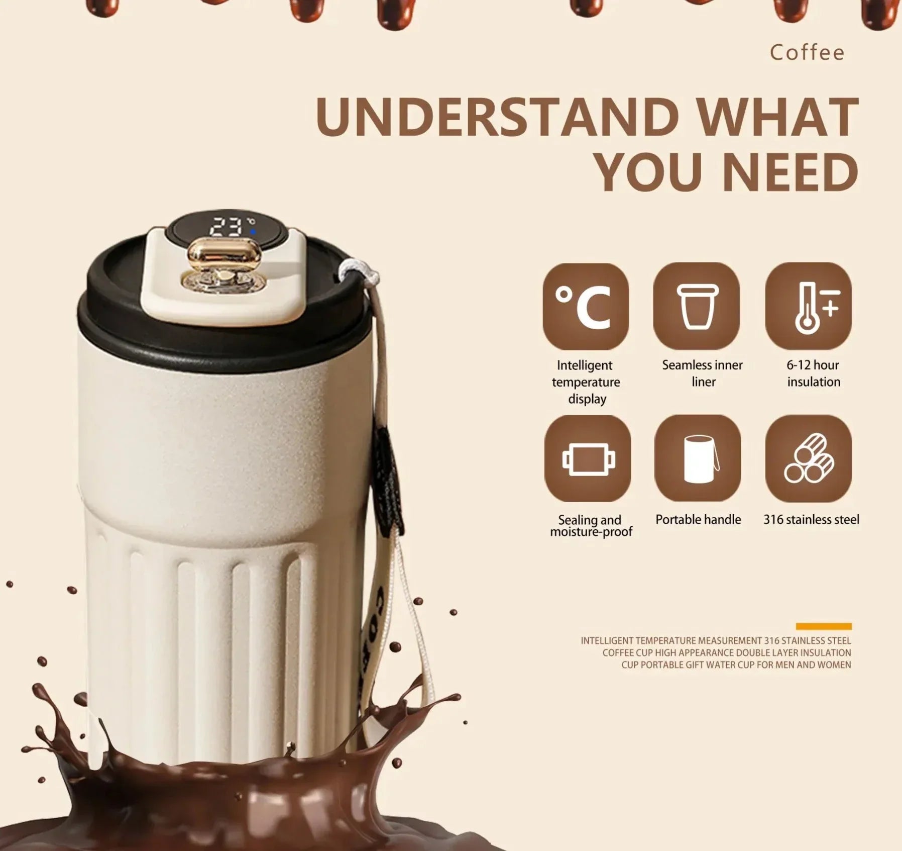 TempSip™ Smart Sipping Mug | Your Coffee, Your Rules