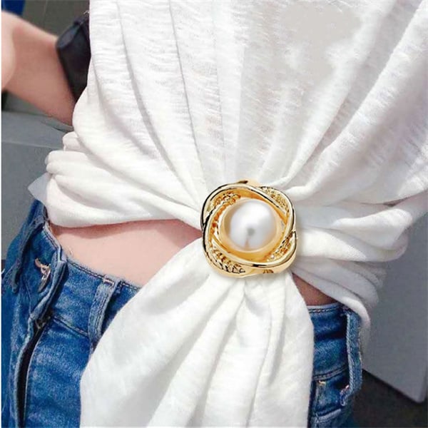 PearlLux™ Silk Scarf & Belt Buckle | Instant Elegance in Every Wear! (1+1 FREE)