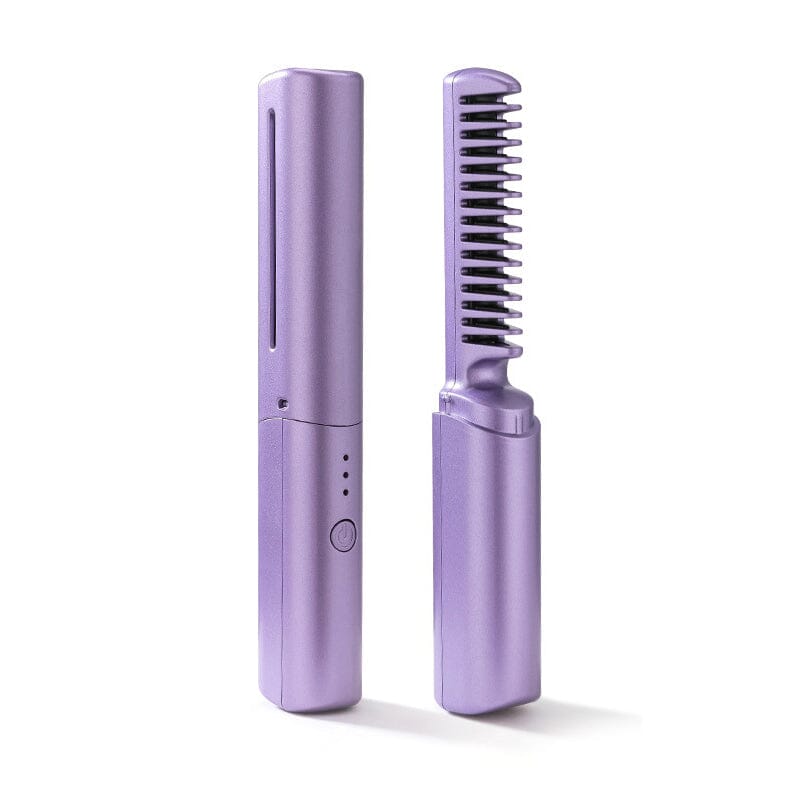 StyleFlex™ Mini Travel Comb Straightener - Cordless & Rechargeable